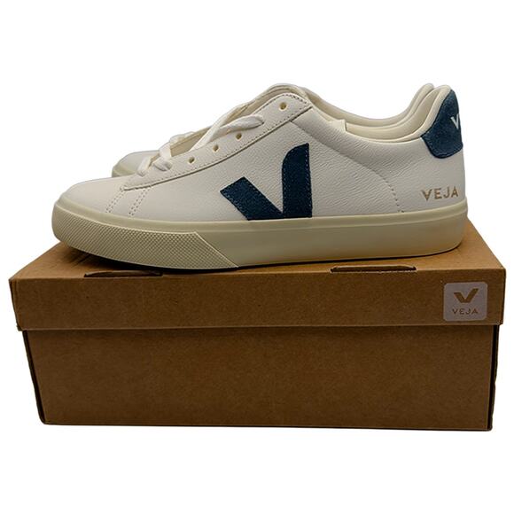 New Veja Campo Chromefree Leather White/California Sneakers Women 9/Men 7 NIB - Picture 5 of 10